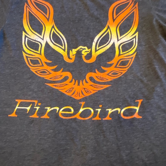 GM Firebird Automotive Short Sleeve Grey Tee Shirt / Ombre Logo /Size M - Picture 2 of 8